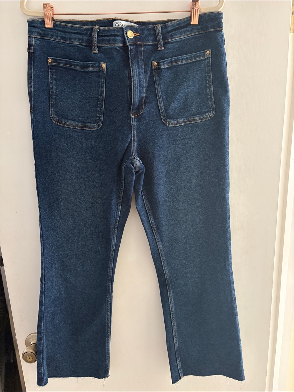 Zara Women's Cropped Flare Jeans